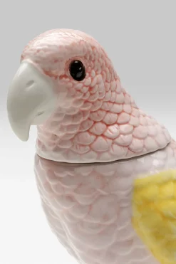 KARE Deko Dose Exotic Bird Giallo 23cm