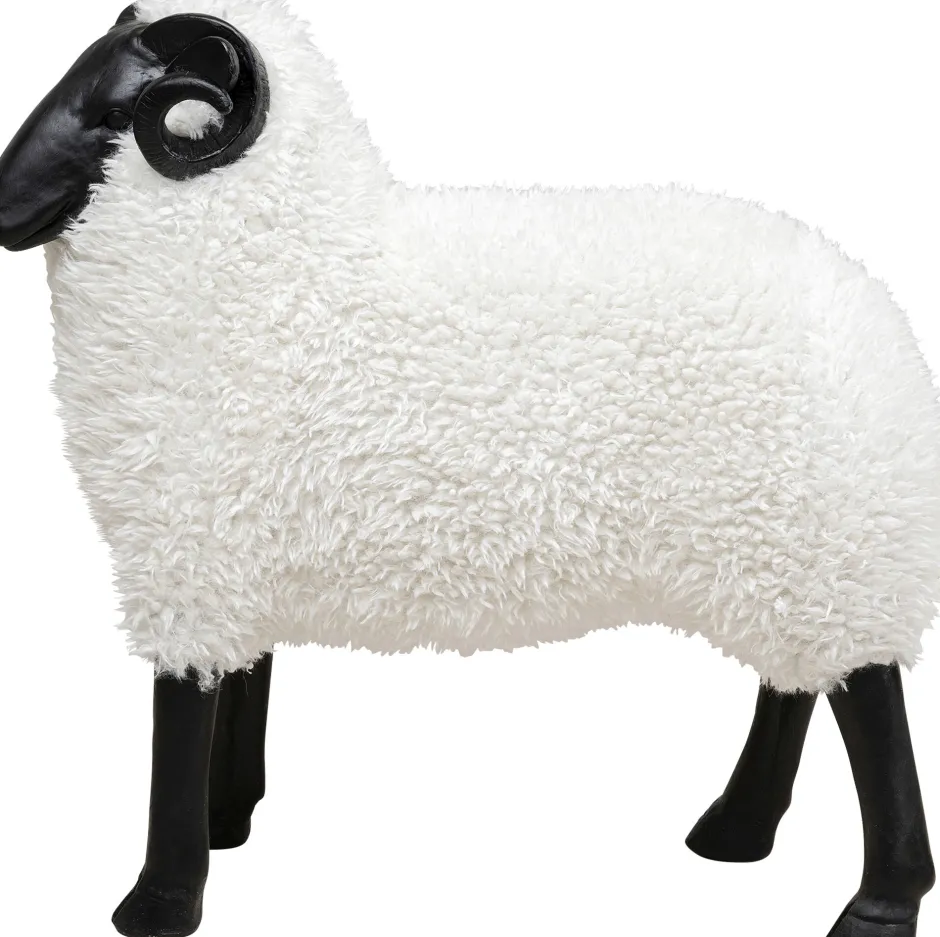 KARE Deko Figur Bathilde Ram Weiß 78cm