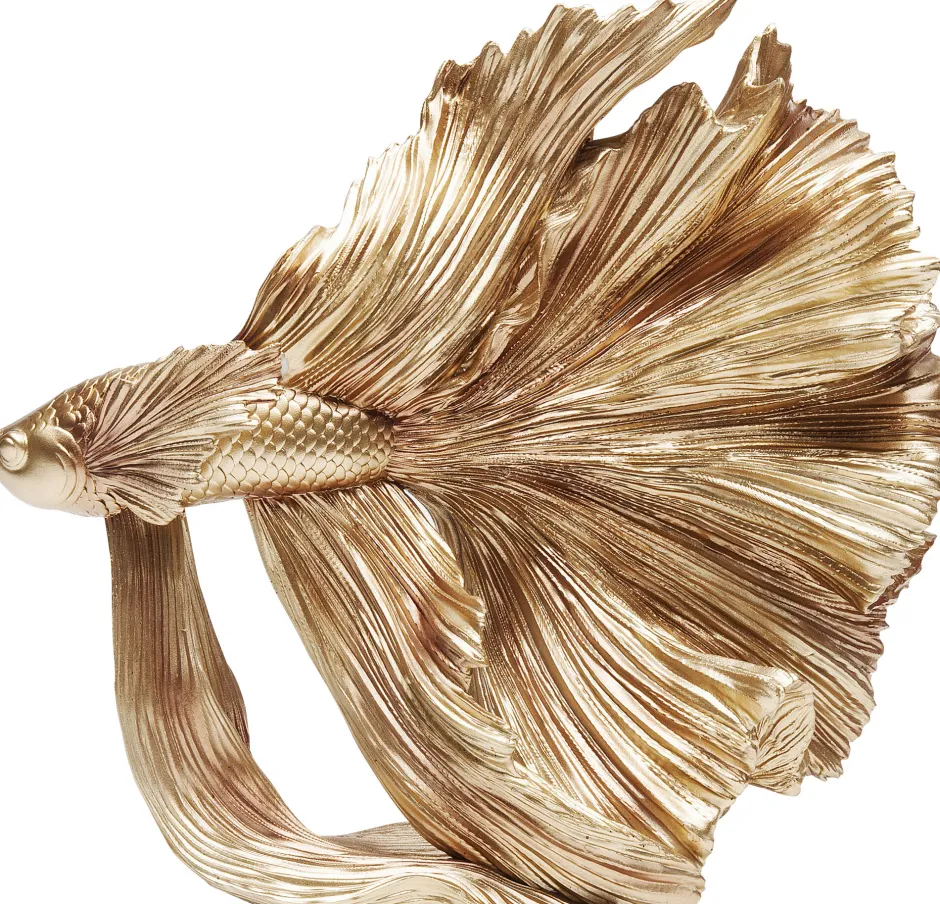 KARE Deko Figur Betta Fish Gold Klein