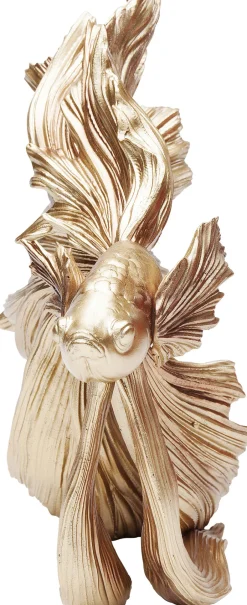 KARE Deko Figur Betta Fish Gold Klein
