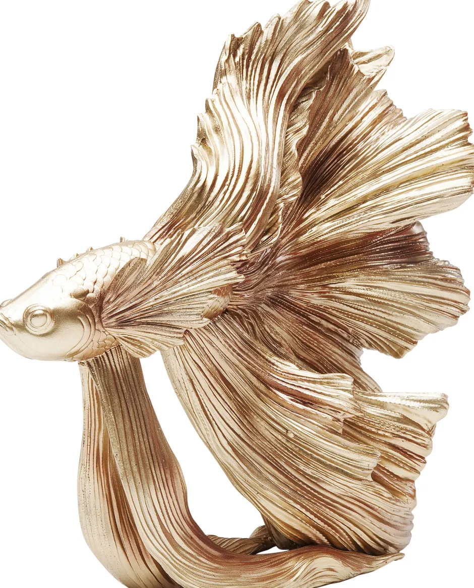 KARE Deko Figur Betta Fish Gold Klein