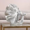 KARE Deko Figur Betta Fish Silber Klein