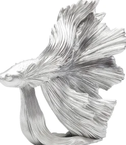 KARE Deko Figur Betta Fish Silber Klein