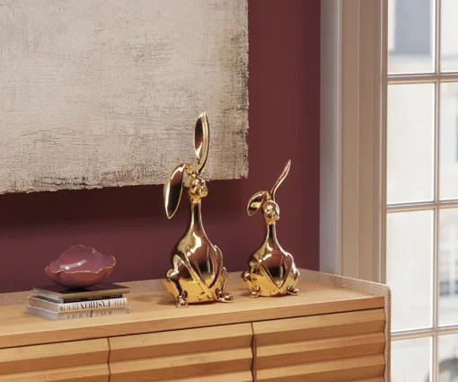 KARE Deko Figur Bunny Gold 52cm