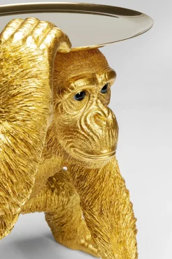 KARE Deko Figur Butler Playing Chimp Gold 52cm