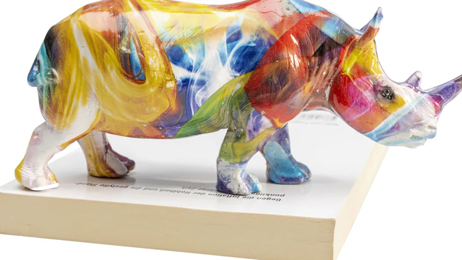KARE Deko Figur Colored Rhino 17cm