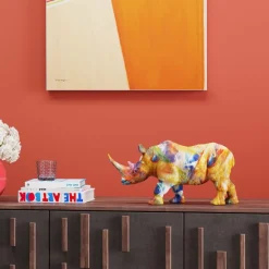 KARE Deko Figur Colored Rhino 17cm