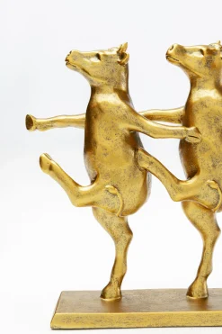KARE Deko Figur Dancing Cows Gold 40cm