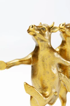 KARE Deko Figur Dancing Cows Gold 40cm