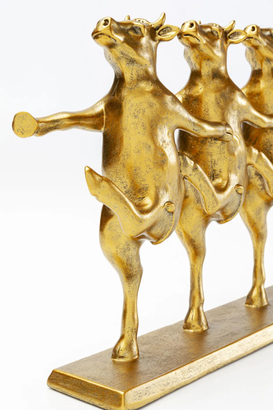 KARE Deko Figur Dancing Cows Gold 40cm