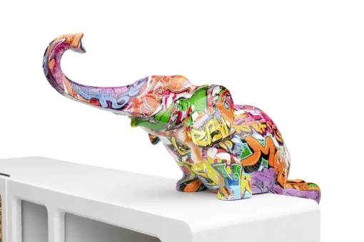 KARE Deko Figur Elefant Zirkus Graffiti (2/Set)