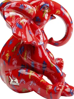 KARE Deko Figur Elephant Dots Rot 18cm