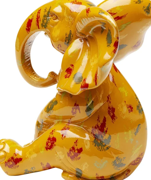 KARE Deko Figur Elephant Dots Gelb 18cm