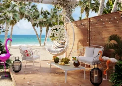 KARE Deko Figur Flamingo Road 75cm