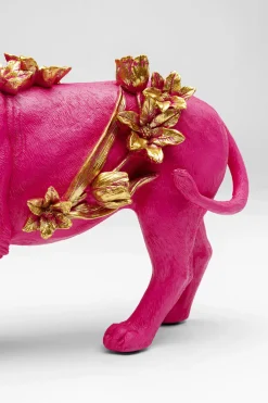 KARE Deko Figur Flower Lion Pink 19cm