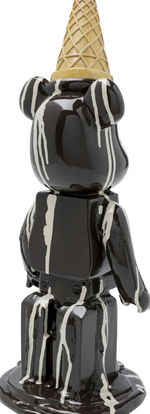KARE Deko Figur Gelato Bear Schwarz 40cm