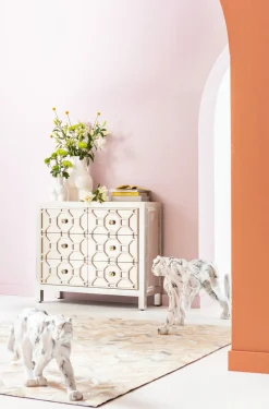 KARE Deko Figur Leopard Marble 129cm