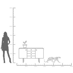 KARE Deko Figur Leopard Marble 95cm