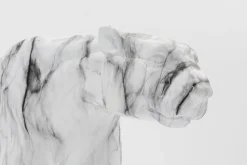 KARE Deko Figur Leopard Marble 95cm