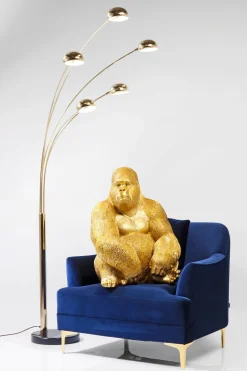 KARE Deko Figur Monkey Gorilla Side XL Gold 76cm