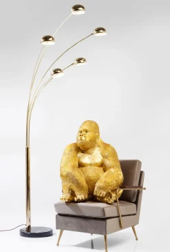 KARE Deko Figur Monkey Gorilla Side XL Gold 76cm