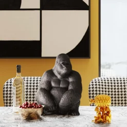 KARE Deko Figur Monkey Gorilla Side Medium Schwarz