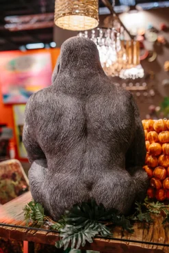 KARE Deko Figur Monkey Gorilla Side XL Schwarz 76cm