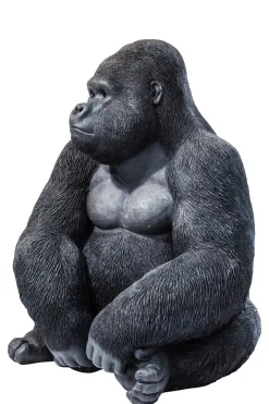 KARE Deko Figur Monkey Gorilla Side XL Schwarz 76cm