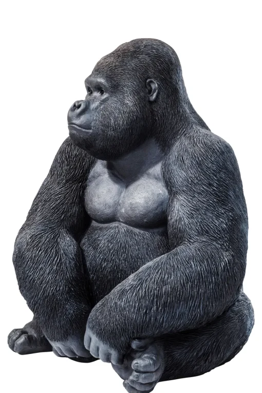 KARE Deko Figur Monkey Gorilla Side XL Schwarz 76cm