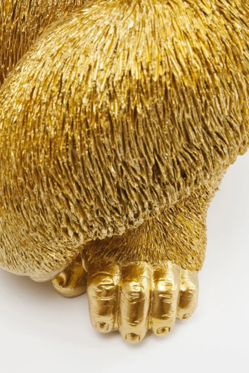 KARE Deko Figur Monkey Gorilla Side Medium Gold 39cm