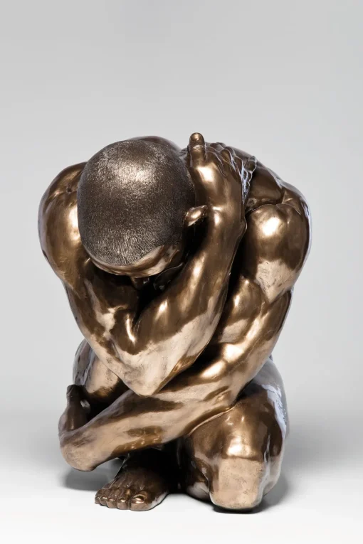 KARE Deko Figur Nude Man Hug Bronze 54cm
