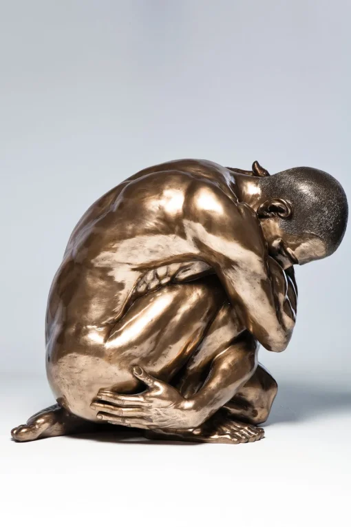 KARE Deko Figur Nude Man Hug Bronze 54cm
