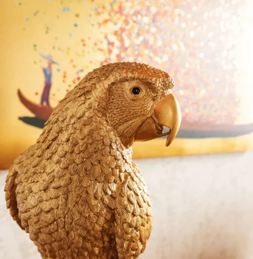 KARE Deko Figur Parrot Gold 116cm