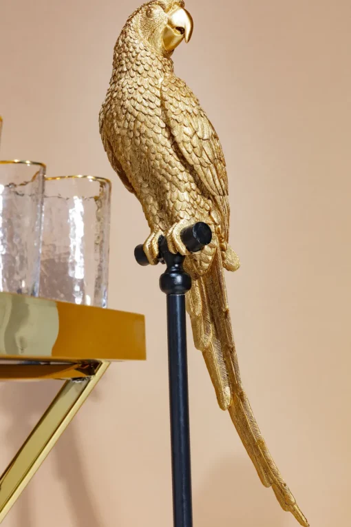KARE Deko Figur Parrot Gold 116cm
