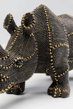 KARE Deko Figur Rhino Rivets Pearls 26cm