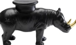 KARE Deko Figur Rhino Schwarz 41cm