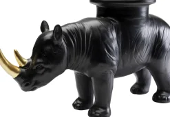 KARE Deko Figur Rhino Schwarz 41cm