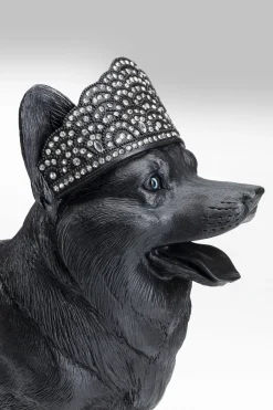 KARE Deko Figur Royal Standing Corgi Schwarz 52cm