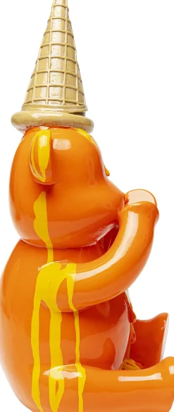 KARE Deko Figur Sitting Gelato Bear Orange 37cm