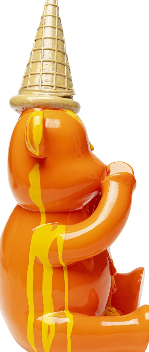 KARE Deko Figur Sitting Gelato Bear Orange 37cm