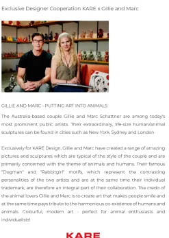 KARE Deko Figur Sitting Rabbit Rainbow 80