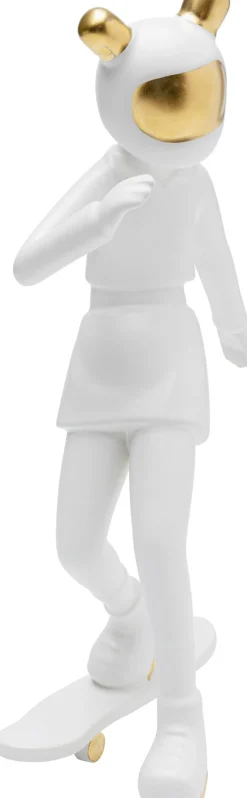 KARE Deko Figur Skating Astronaut Weiß 33cm