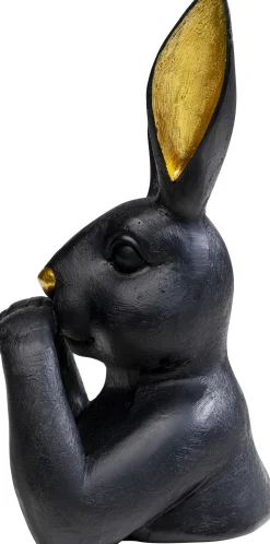 KARE Deko Figur Sweet Rabbit Schwarz 23cm