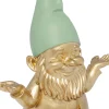 KARE Deko Figur Zwerg Meditation Gold Grün 19cm