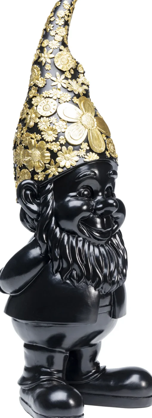 KARE Deko Figur Zwerg Standing Schwarz Gold 61cm
