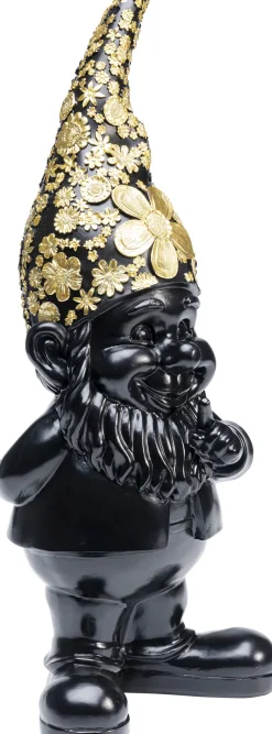 KARE Deko Figur Zwerg Standing Schwarz Gold 46cm