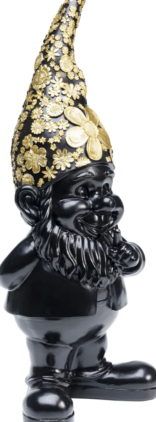KARE Deko Figur Zwerg Standing Schwarz Gold 46cm