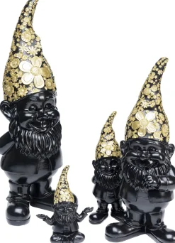 KARE Deko Figur Zwerg Standing Schwarz Gold 30cm