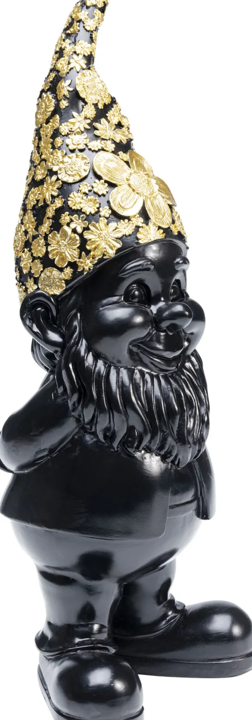 KARE Deko Figur Zwerg Standing Schwarz Gold 30cm