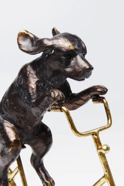 KARE Deko Objekt Dog With Bicycle 44cm